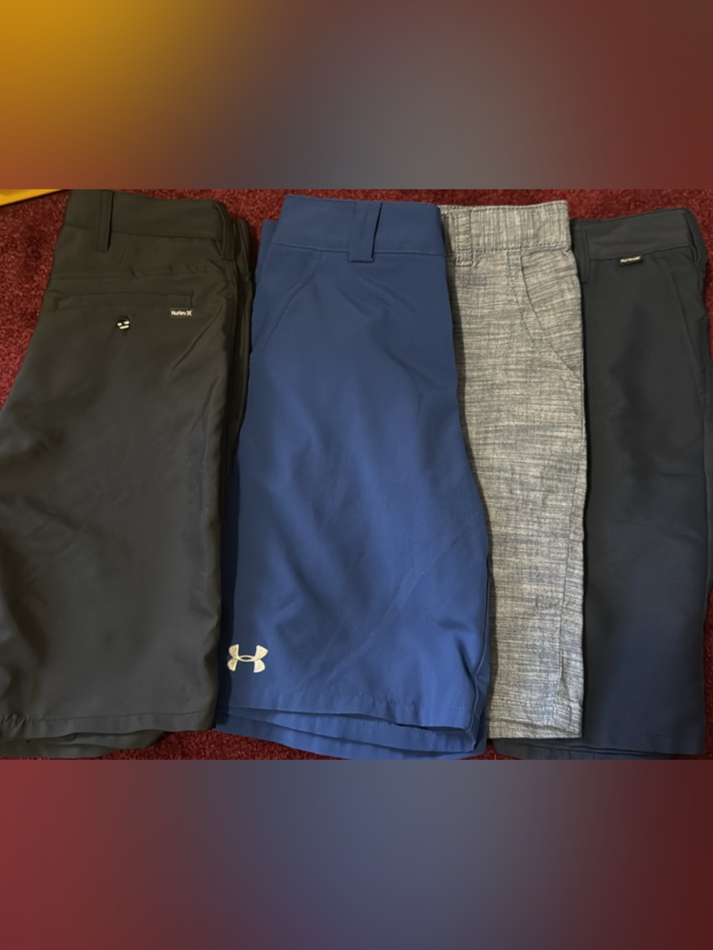 Under armour hurley.boys casual lot of golf chino Shorts black blue youth 12